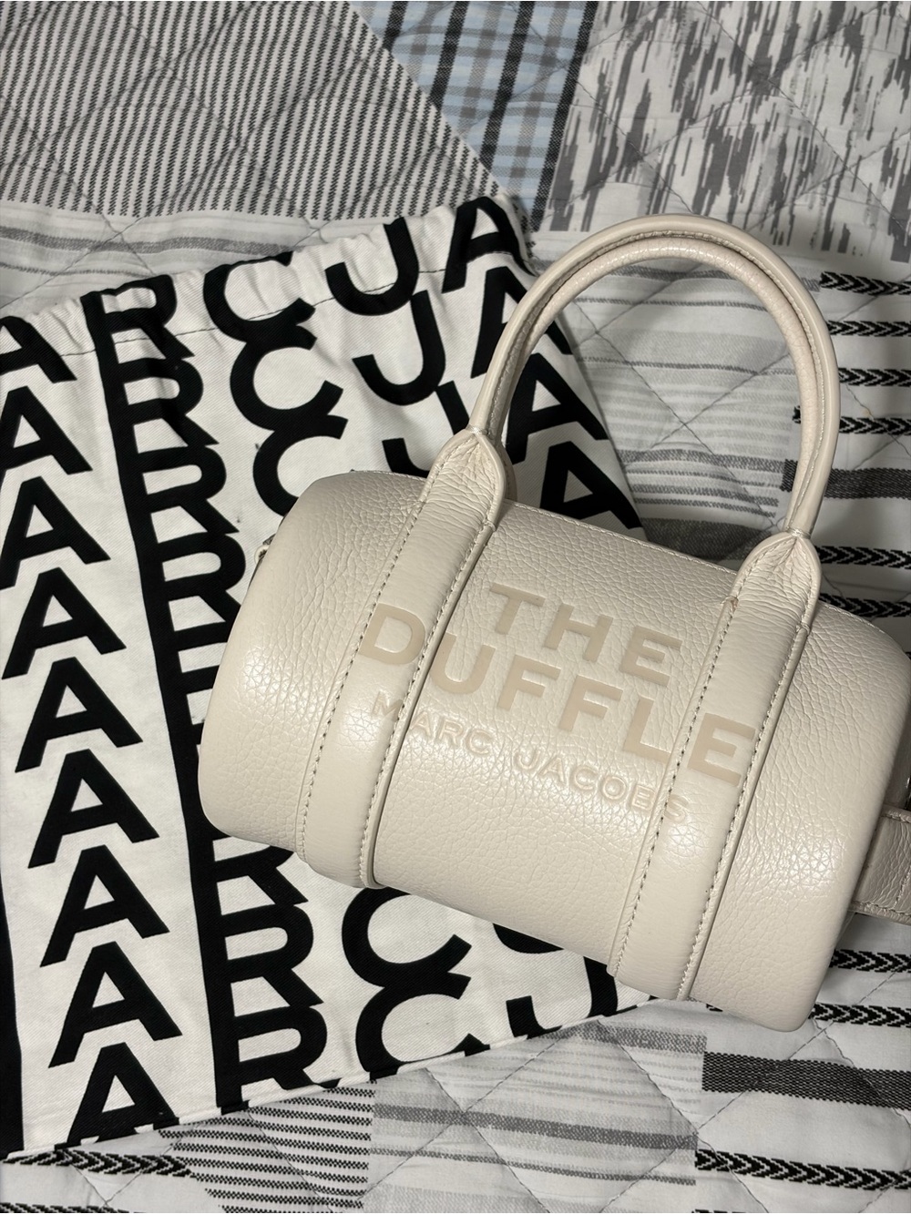 Marc Jacobs Cream The Duffle Mini Barrel Bag